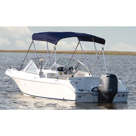Carver A5481TB-5 Fully Assembled 3-Bow Round Tube Sunbrella Bimini Complete Top Kit-Navy 79"-84" Widths A5481TB-5